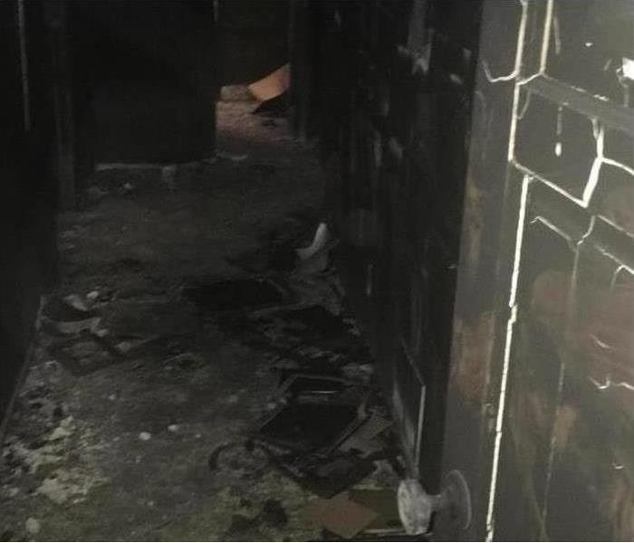 Soot damage due to severe fire in a home